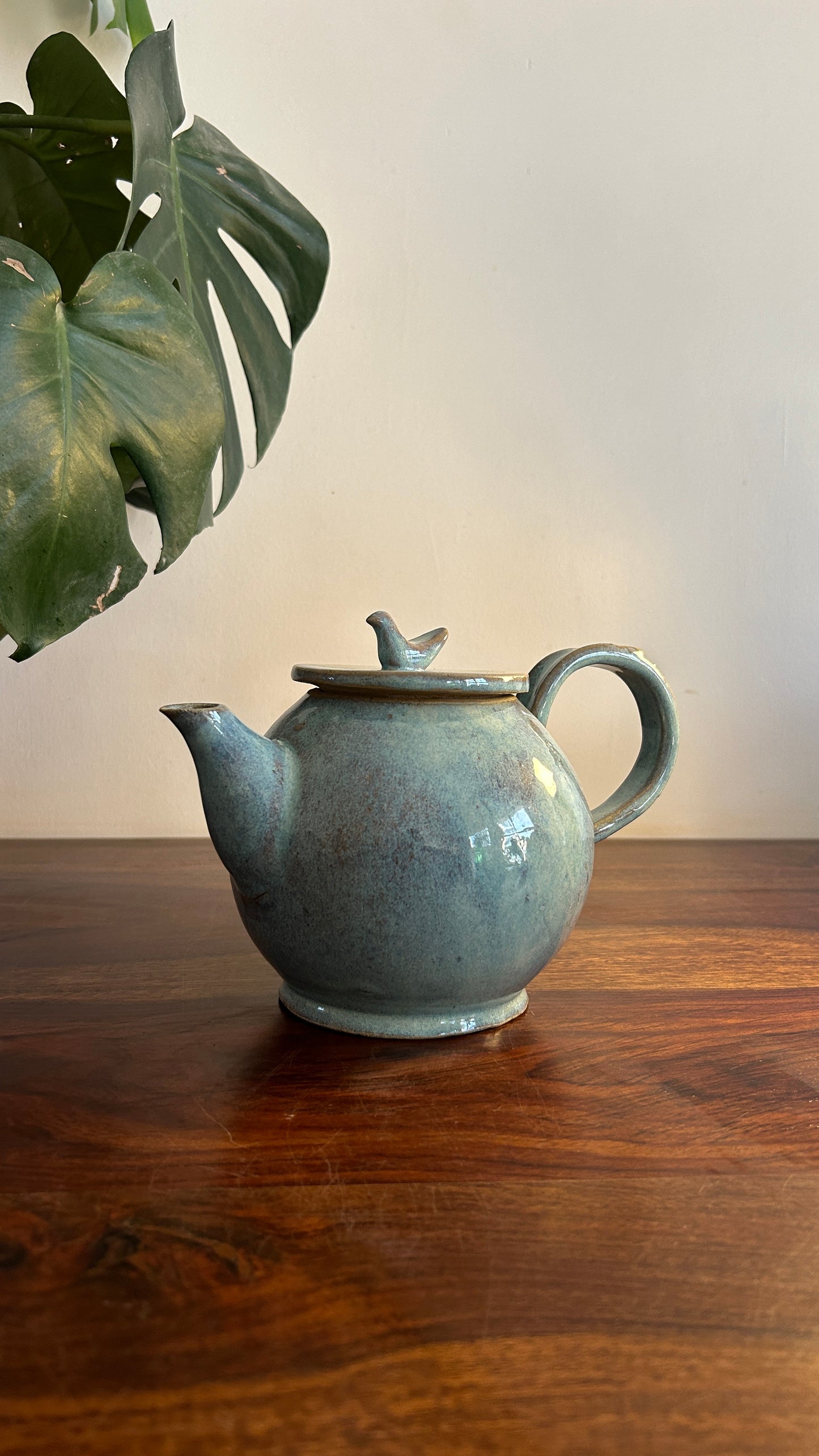 Teapot - Blue - Bird lid