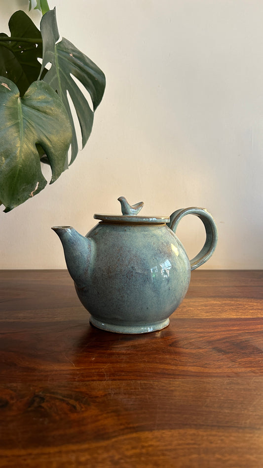 Teapot - Blue - Bird lid