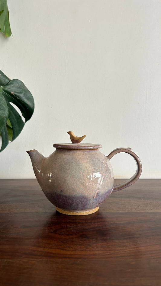 Teapot - Pink - Bird lid